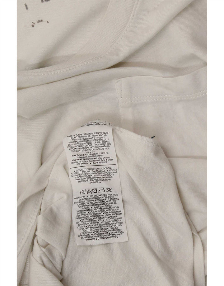 Nike - Camiseta gráfica para hombre, talla pequeña, algodón blanco