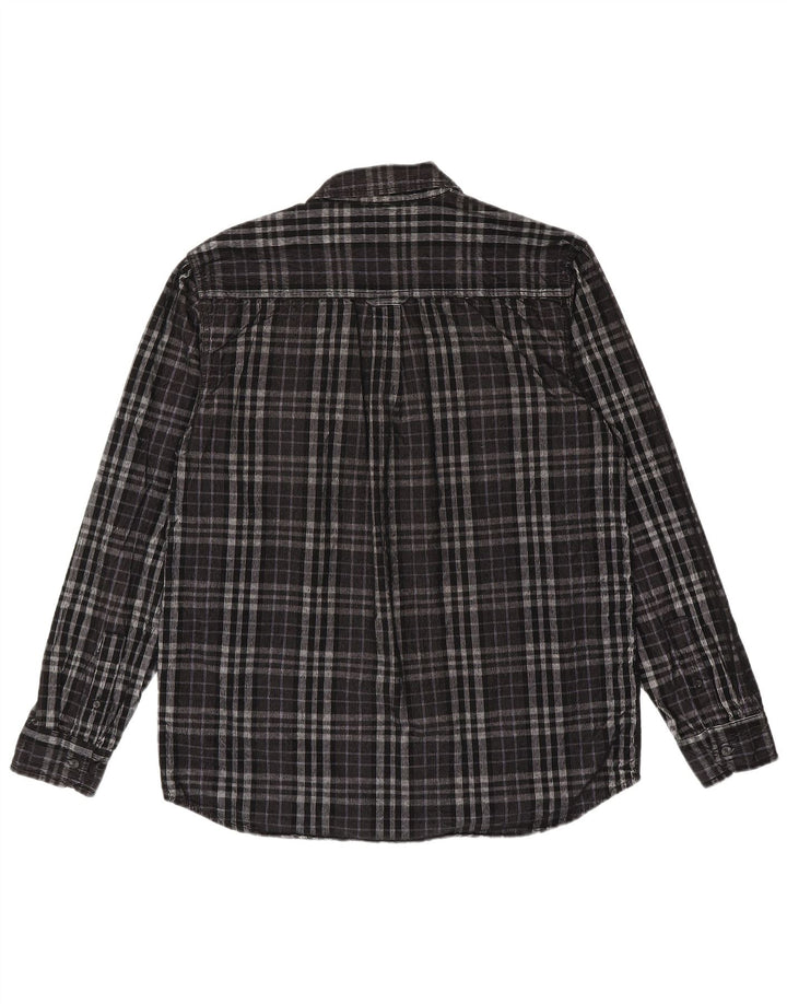 Camisa de franela Rip Curl para hombre de algodón a cuadros negros grandes