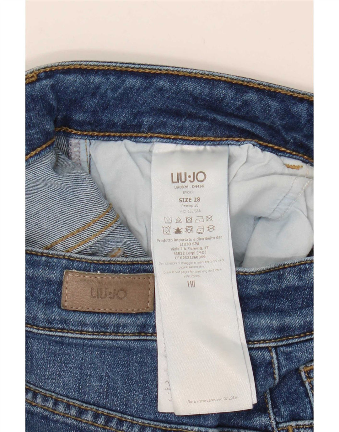 Jeans Liu Jo Mujer Con Corte De Bota Desgastado W28 L25 Algodón Azul