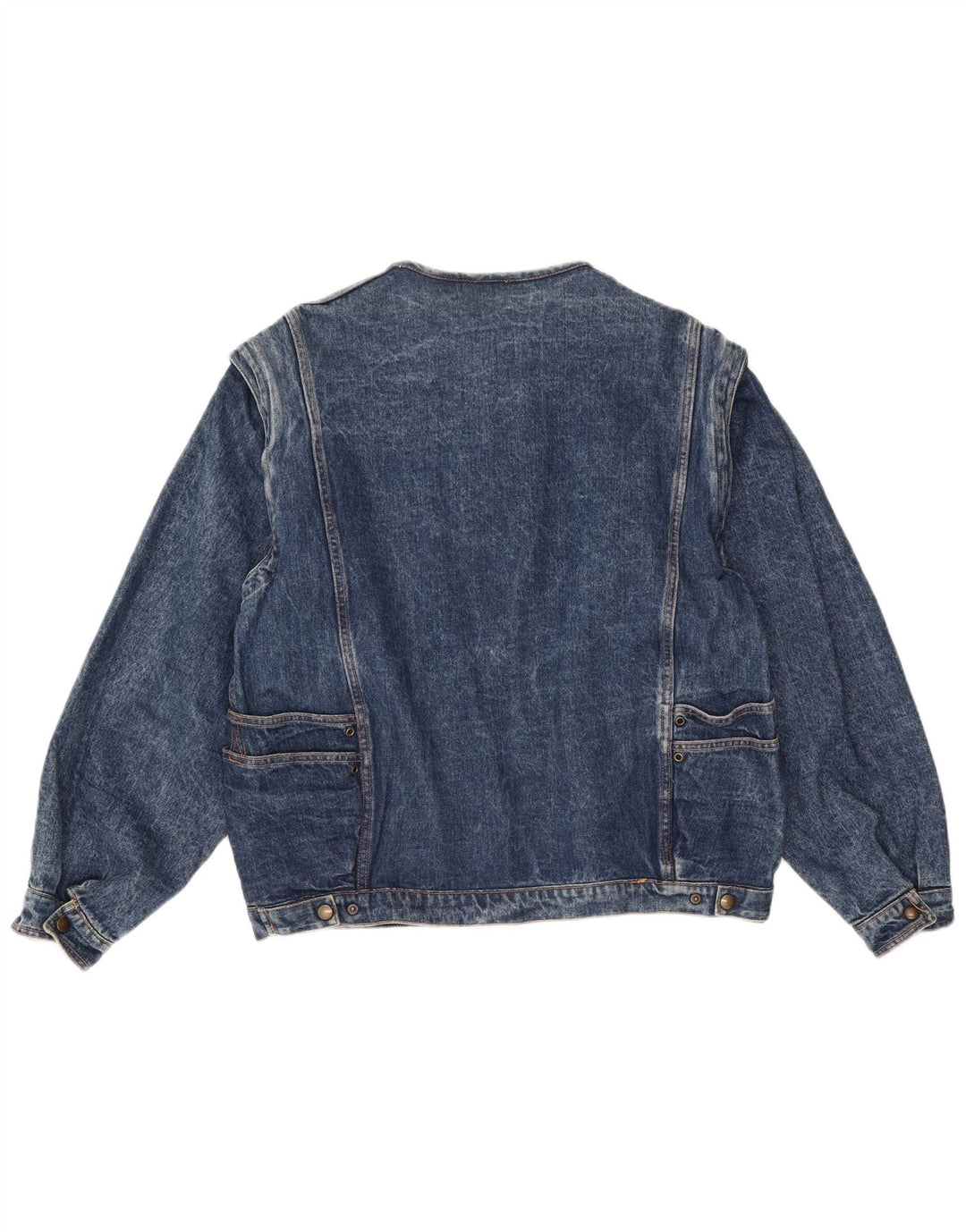 Vintage hombres chaqueta de mezclilla Reino Unido 40 azul grande
