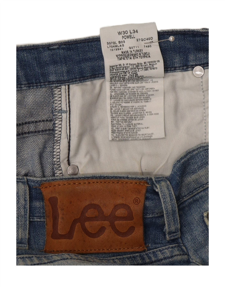 Lee Mens Lowell Denim Shorts W30 Algodón Azul Medio