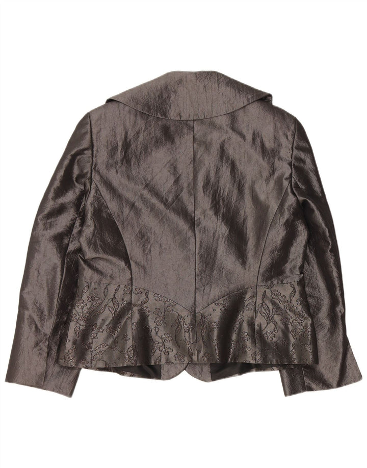 JOHN BENTLEY Cárdigan para mujer UK 40 Grande Gris Floral Poliéster
