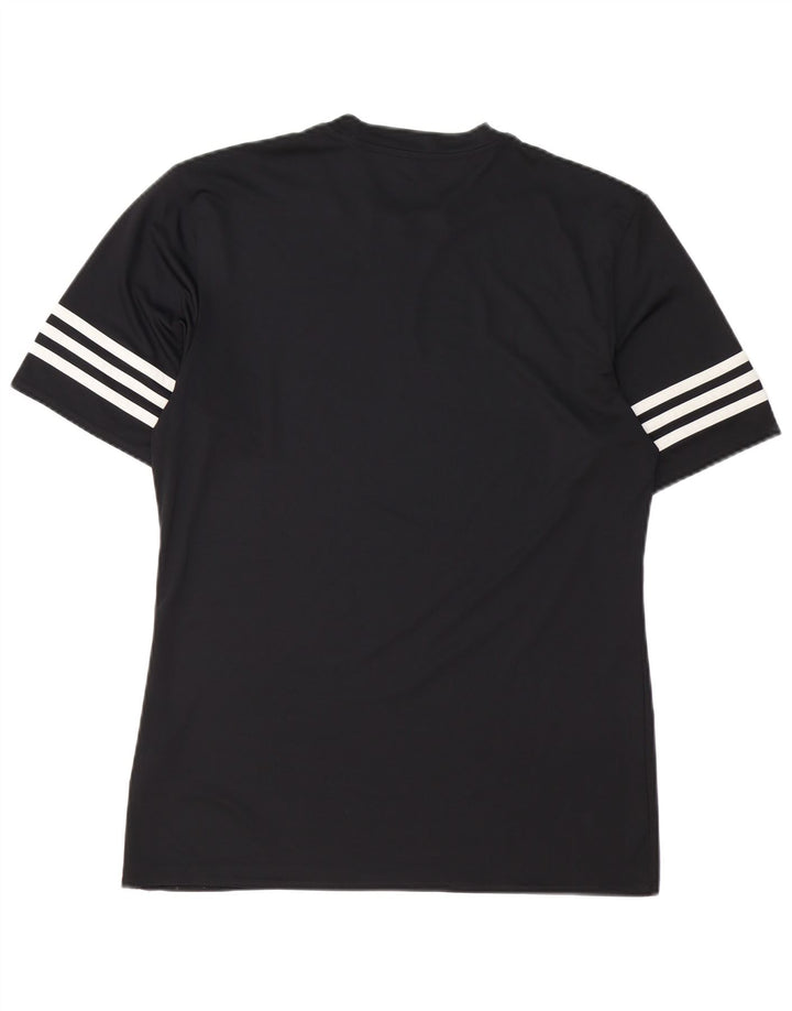 Adidas Mens Climalite Camiseta Top Medio Negro Poliéster