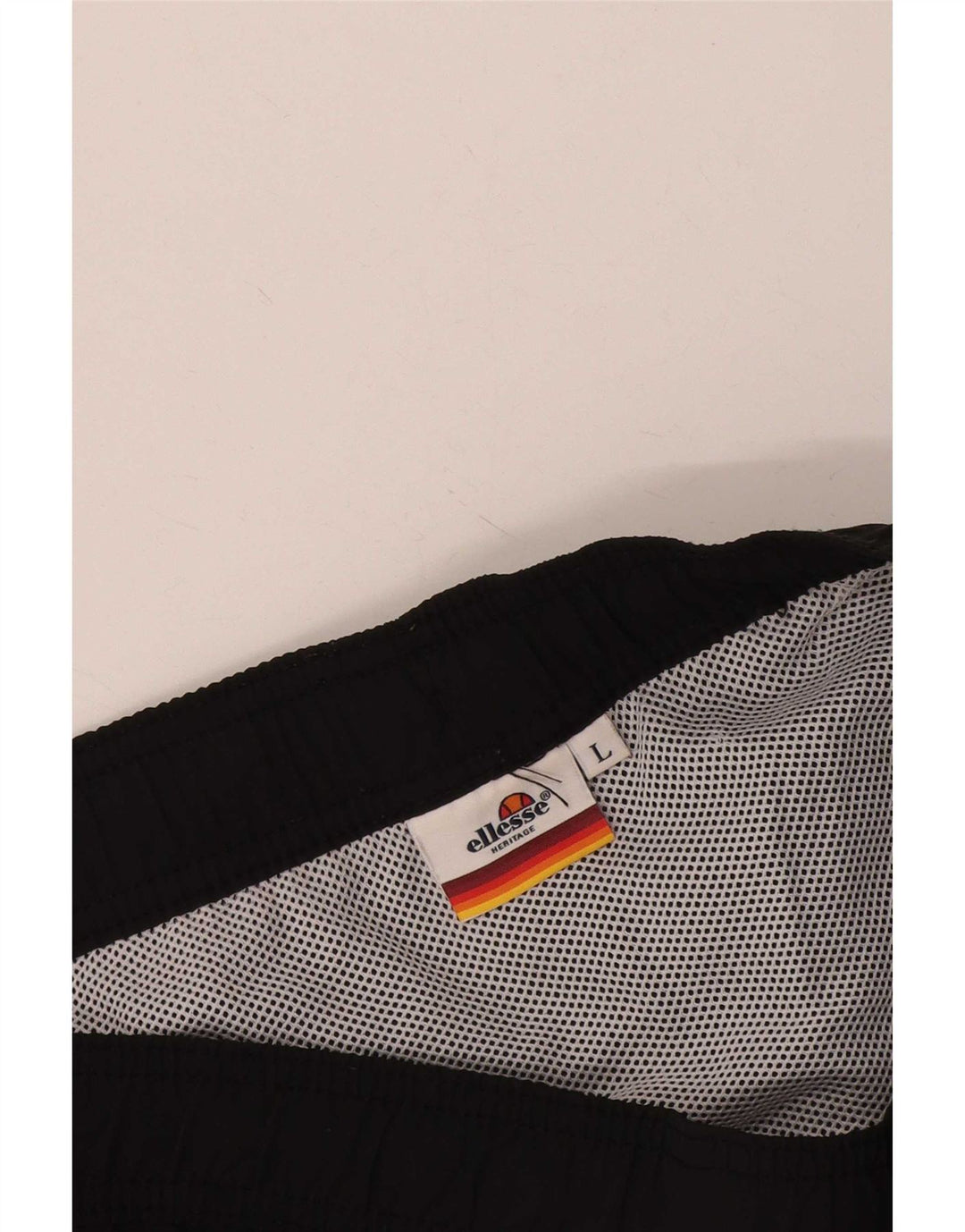 Ellesse Shorts deportivos para hombre Large Black Colourblock