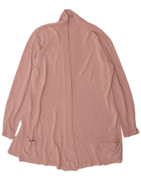Marks & Spencer Suéter tipo cárdigan abierto largo para mujer UK 22 3XL Rosa