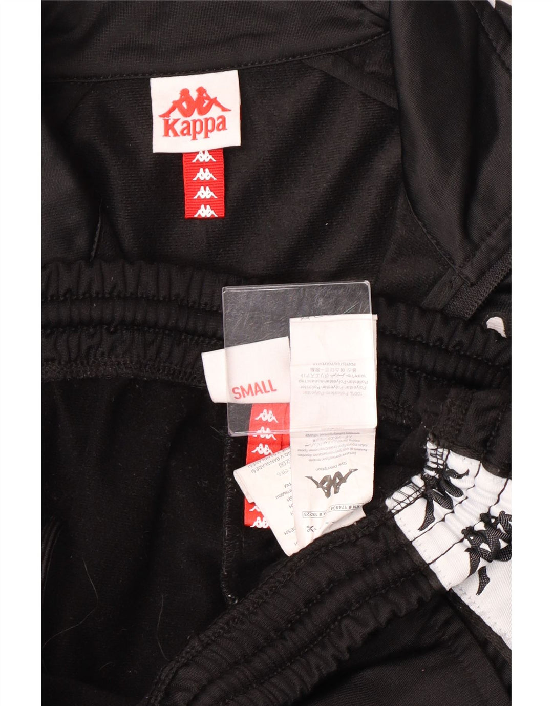 Kappa Chándal completo gráfico para mujer UK 10 Small Black Colourblock