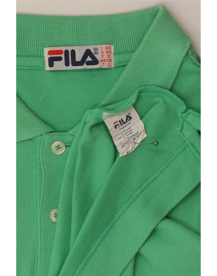 Polo Fila Hombre IT 48 Algodón Verde Medio