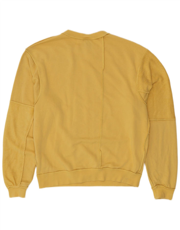 NIKE Hombre Loose Fit Sudadera Jumper XS Algodón Amarillo