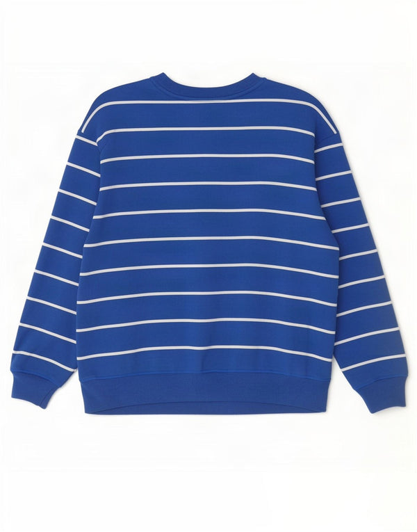 Marks & Spencer Sudadera para mujer Jumper UK 46 Grande Algodón a rayas azules