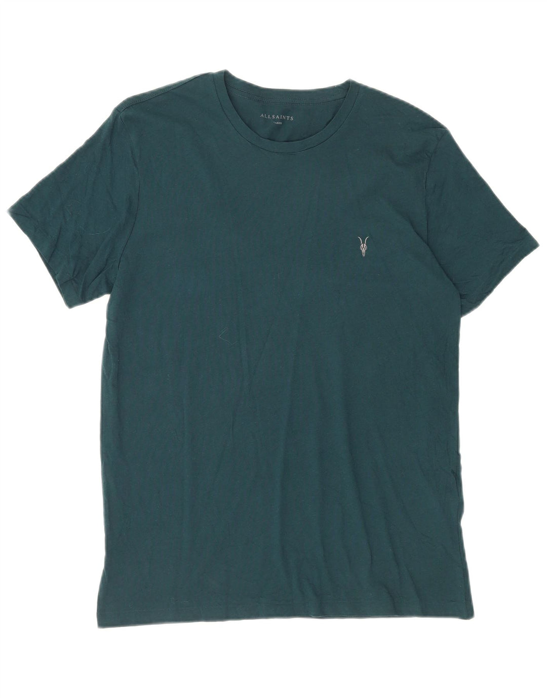 ALL SAINTS Camiseta para hombre Top Grande Verde Algodón