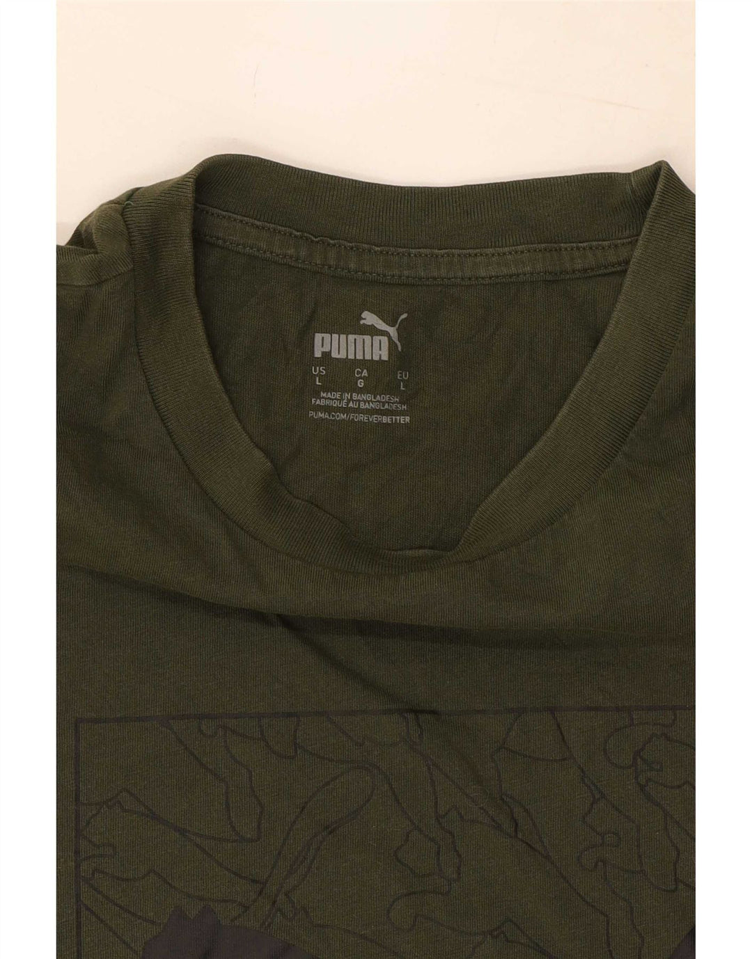 Puma - Camiseta gráfica para hombre, talla grande, color caqui