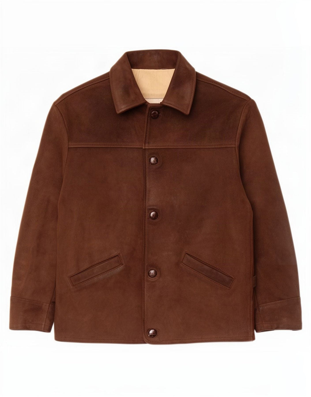 Chaqueta legendaria 1957 Chaqueta de cuero para hombre UK 40 Grande Marrón