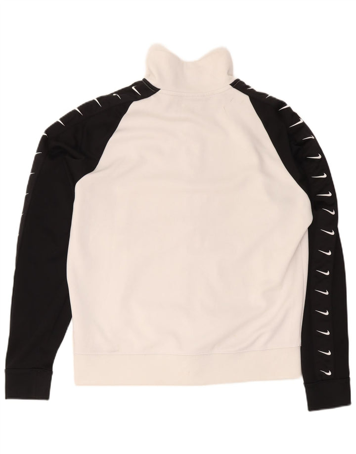 Nike - Chaqueta de chándal con gráfico para hombre, poliéster color block, color blanco medio