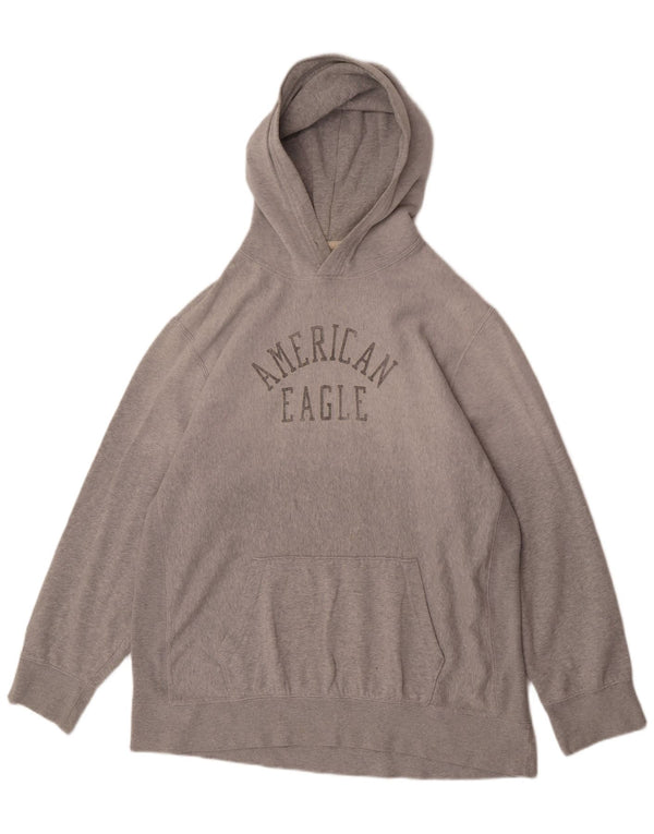 American Eagle - Sudadera con capucha para hombre, talla 2XL, algodón gris