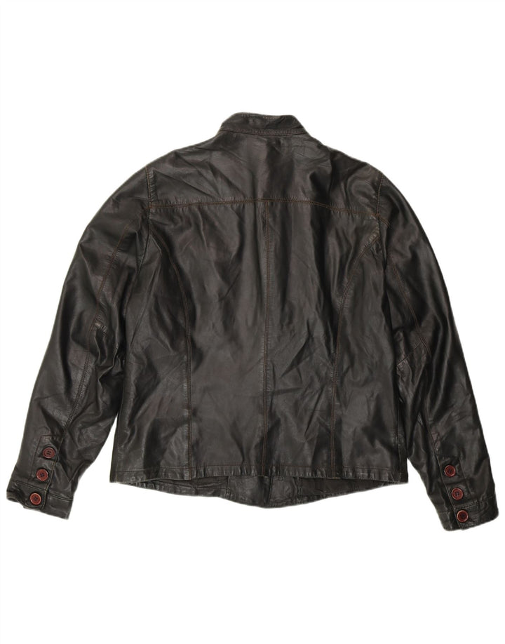 Chaqueta de cuero para mujer OVS IT 46 Large Cuero negro