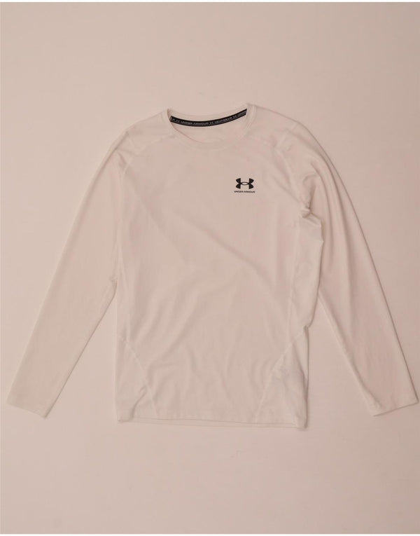 Under Armour Hombre Heat Gear Top Manga Larga XL Poliéster Blanco