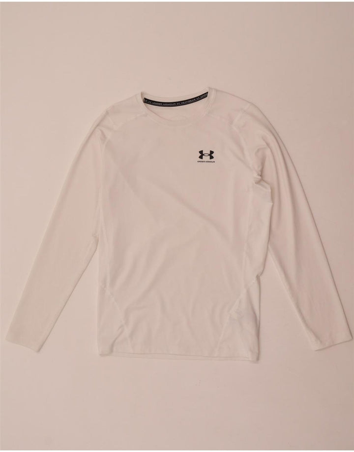 Under Armour Hombre Heat Gear Top Manga Larga XL Poliéster Blanco