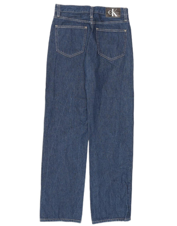 Vaqueros Rectos Calvin Klein Mujer W28 L30 Algodón Azul