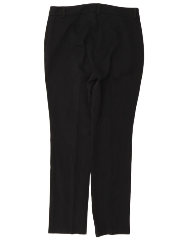 Marks & Spencer Pantalones informales ajustados para mujer UK 12 Medium W30 L30 Negro