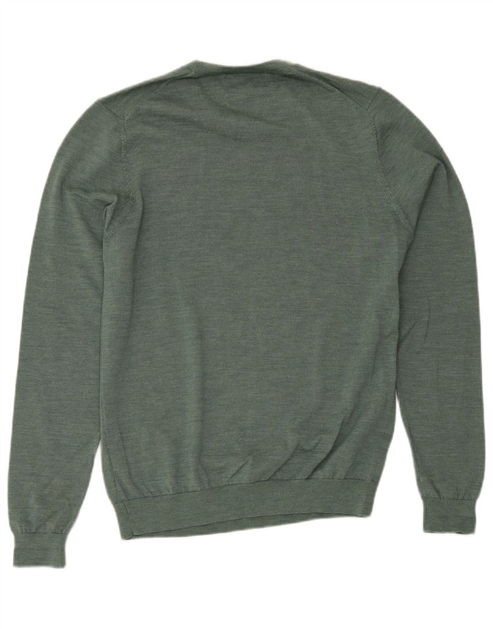 Marks & Spencer Jersey De Cuello Redondo Para Hombre De Lana Merino Verde Medio