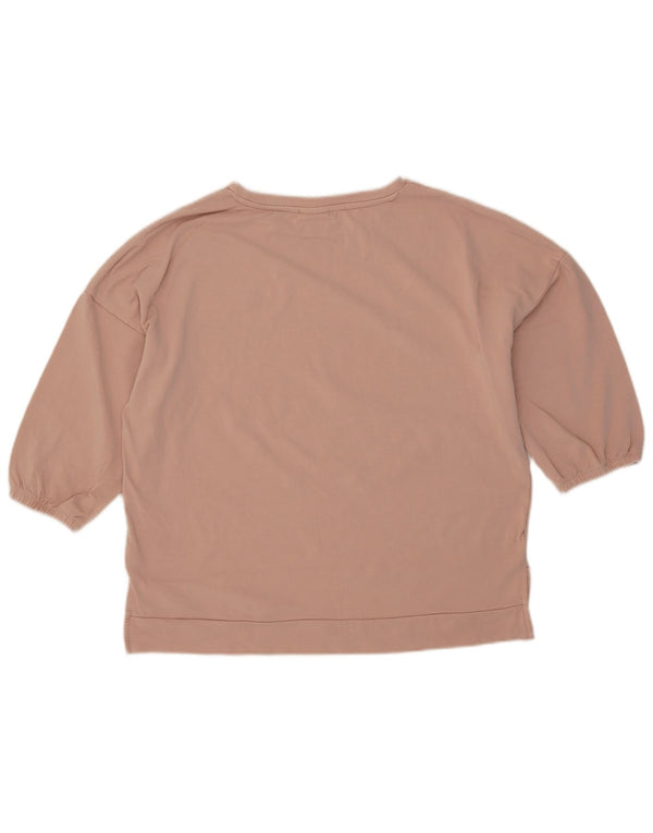 Ellesse - Sudadera extragrande con manga 3/4 para mujer, talla S, color rosa