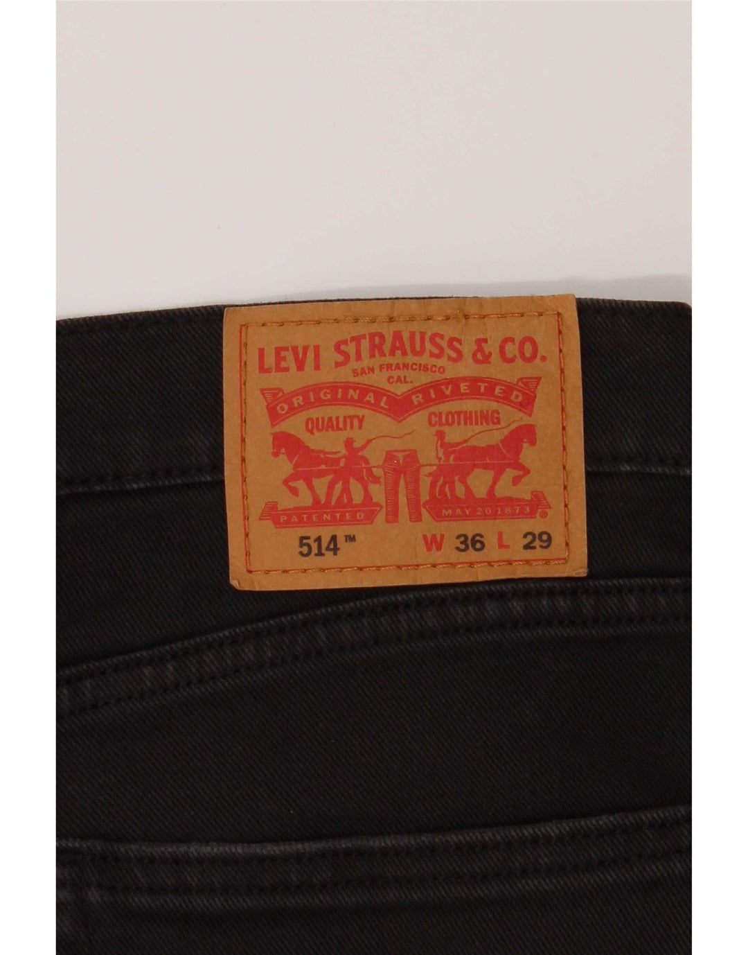 Levi's Jeans rectos 514 para hombre W36 L26 Algodón negro