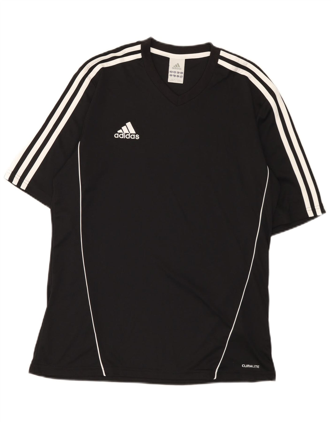 Adidas Mens Climalite Camiseta Top Medio Negro Poliéster