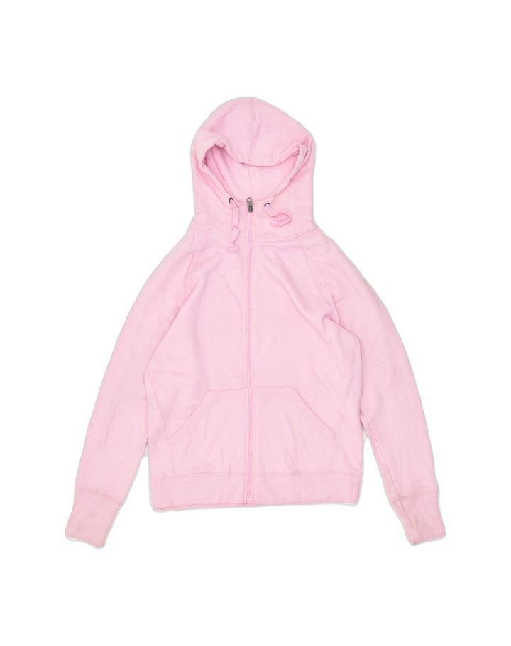 CHAMPION Womens Zip Hoodie Sweater UK 10 Small Pink Cotton | Vintage | Thrift | Second-Hand | Used Clothing | Messina Hembry 