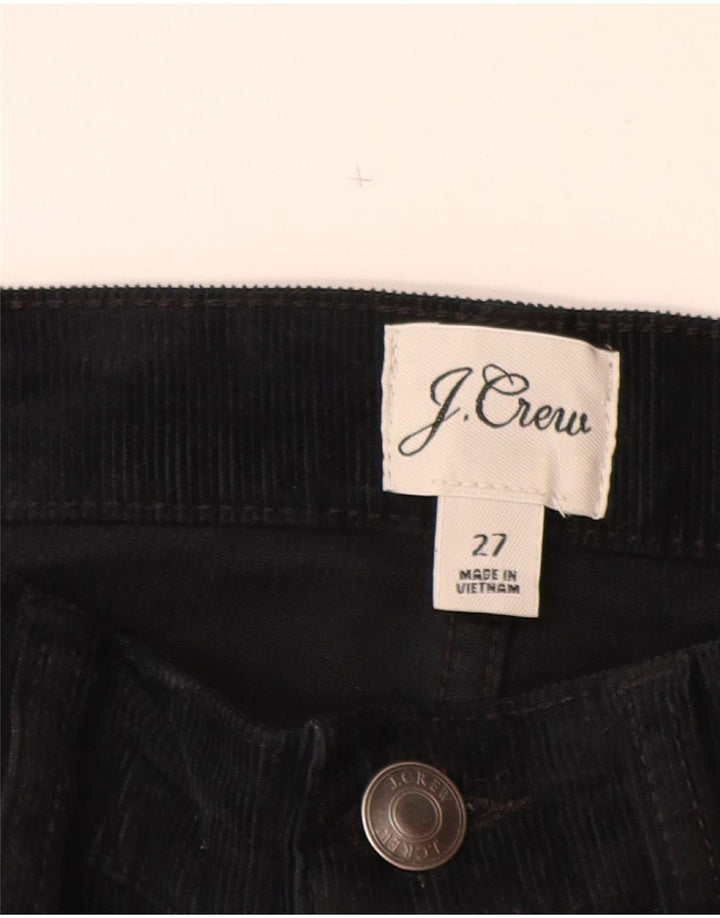 J. CREW Pantalones de pana ajustados para mujer W27 L27 Algodón negro