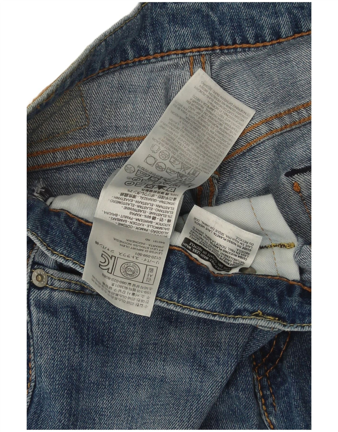 Levi's Hombre 511 Slim Jeans W28 L32 Algodón Azul