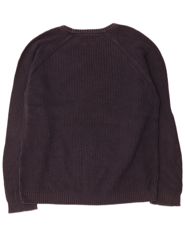 Zara Hombre Jersey Cuello Redondo Jersey XL Azul Marino Algodón
