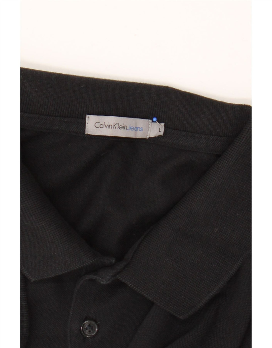 Calvin Klein Jeans Polo para hombre grande negro
