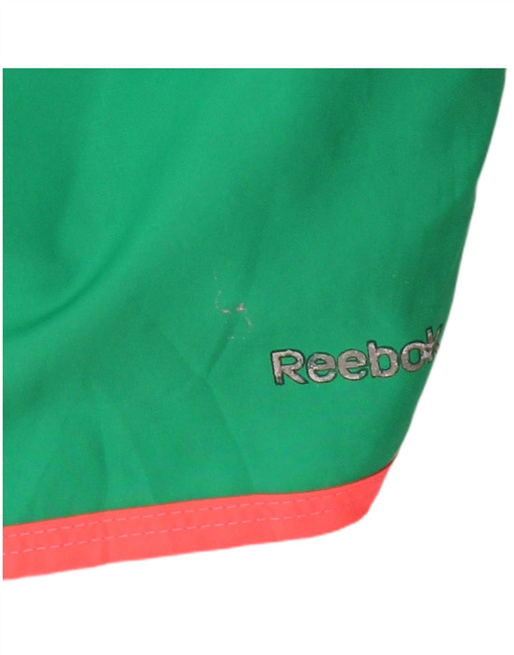 Reebok - Pantalones cortos deportivos para mujer (talla 40), color verde medio, poliéster