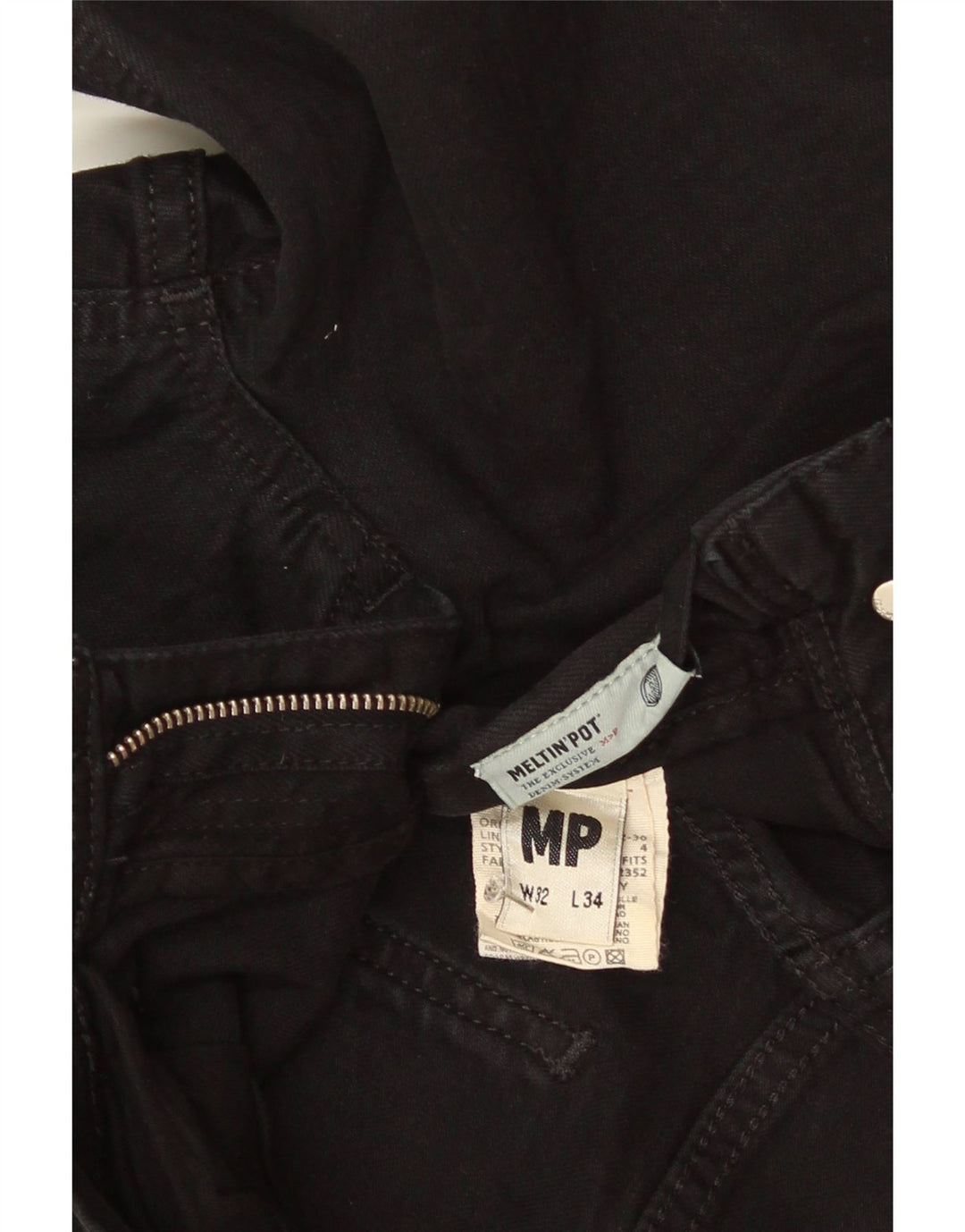 Meltin' Pot Vaqueros ajustados para hombre W32 L28 Algodón negro