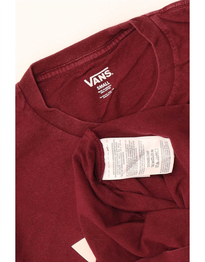 Vans Camiseta gráfica para hombre Top Small Granate Algodón