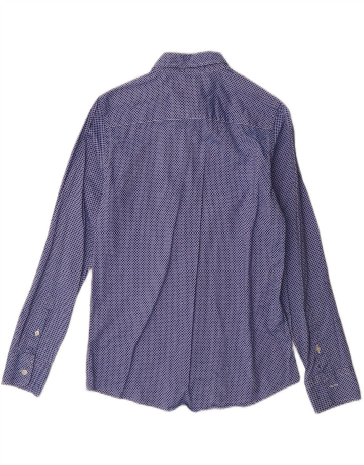 FRED PERRY Camisa Niño 11-12 Años Algodón Lunares Azul