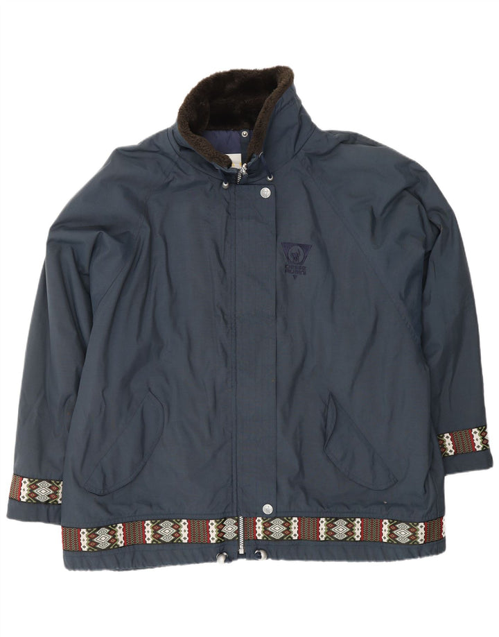 CIESSE PIUMINI Chaqueta cortavientos extragrande para mujer Talla 48 Grande Azul marino