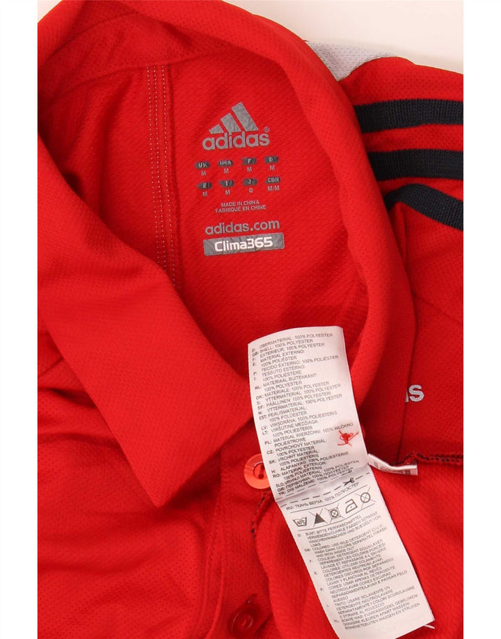 Adidas Hombre Clima 365 Polo Polo Rojo Medio Colorblock Poliéster