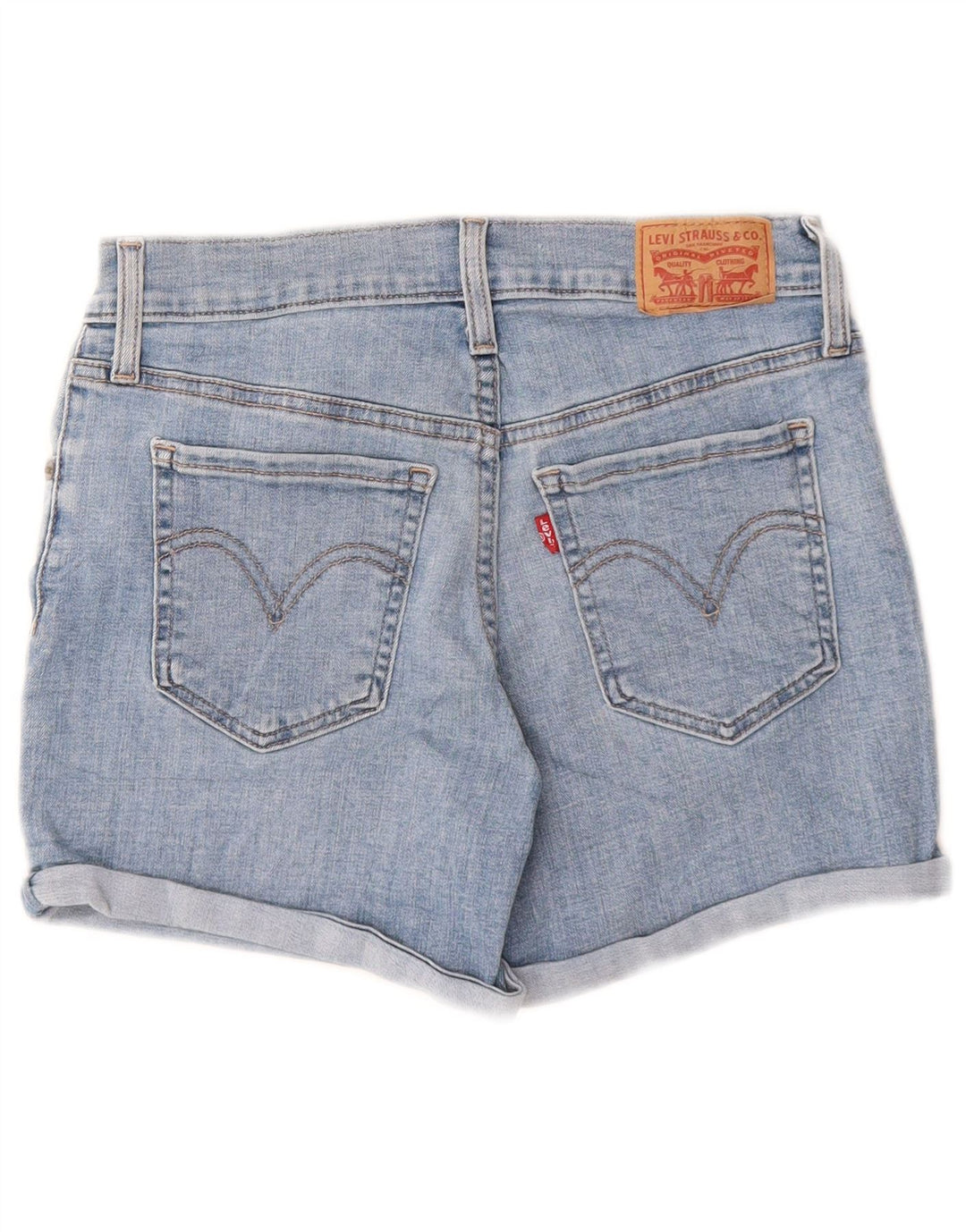LEVI'S Shorts vaqueros de talle medio para mujer W26 Small Blue