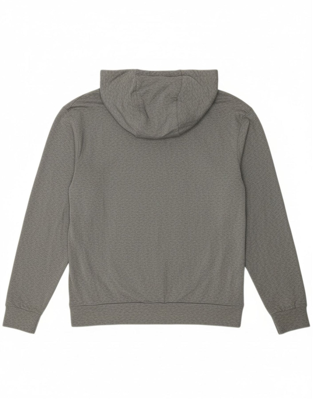 NIKE Mens Dri Fit Zip Hoodie Sweater Small Grey Flecked Polyester