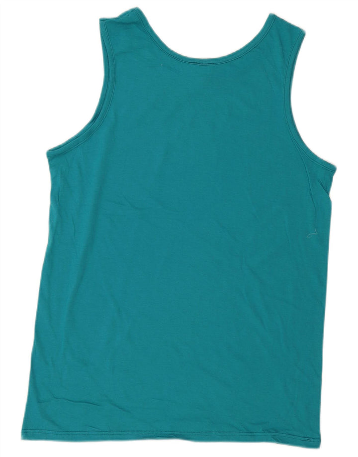 Kappa Hombre Chaleco Top Grande Azul Algodón