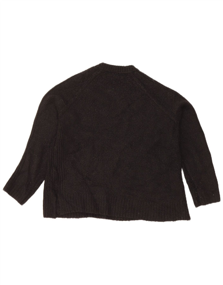 Marks & Spencer Suéter Corto con Cuello Redondo para Mujer UK 44 Mediano Negro