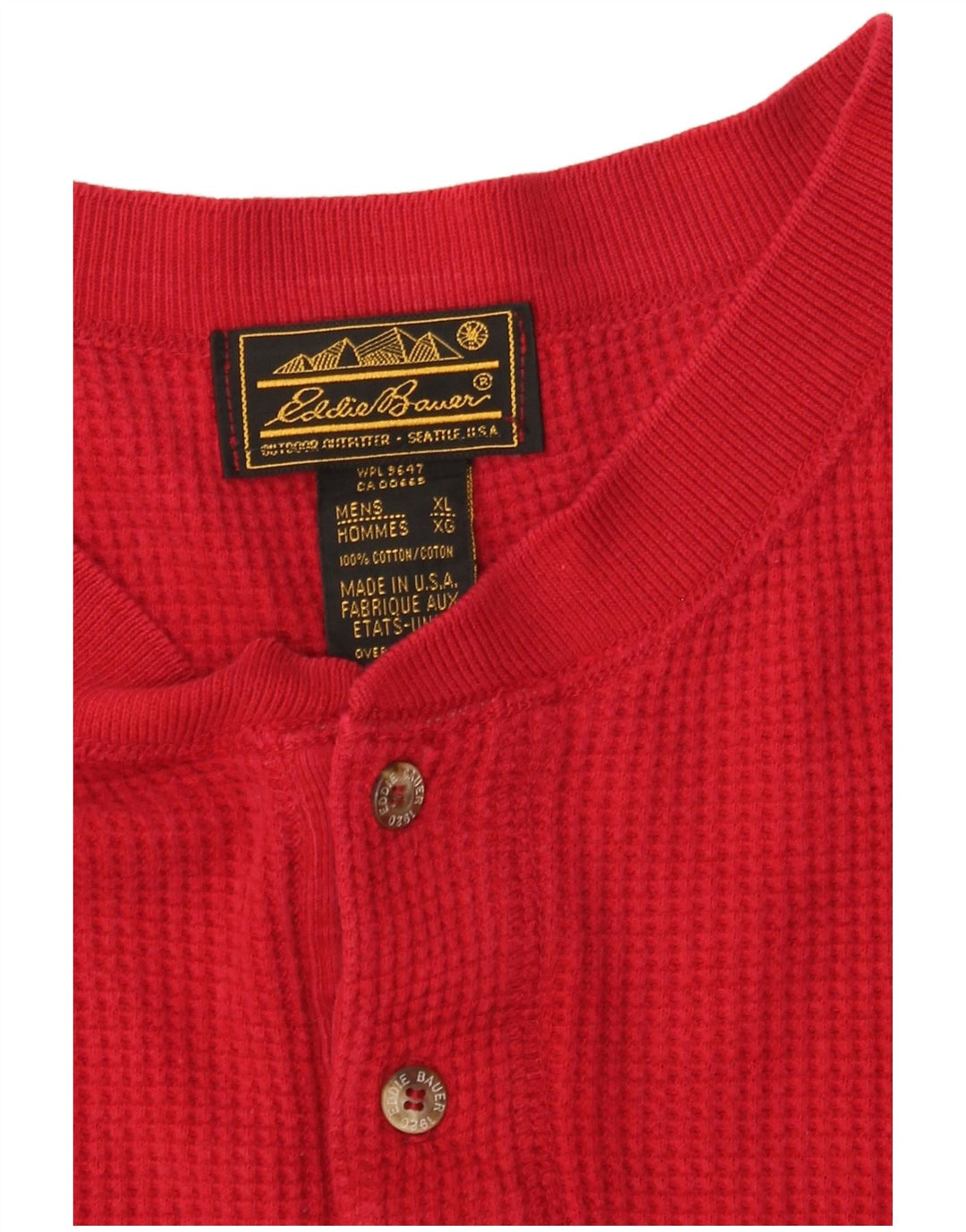 EDDIE BAUER Camiseta holgada para hombre Top XL Algodón rojo