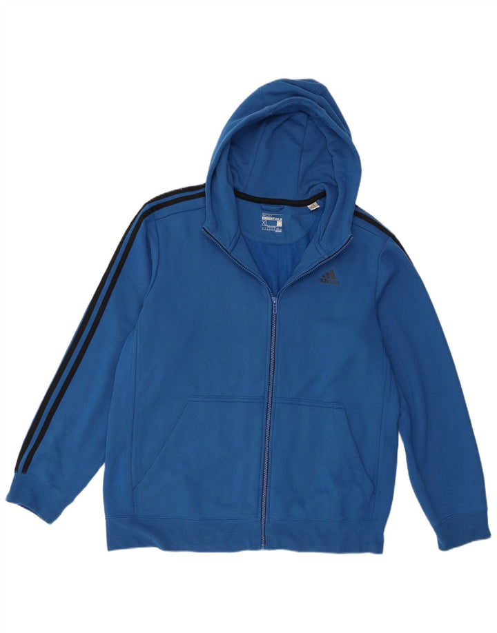 Adidas Sudadera con capucha y cremallera para hombre XL Poliéster azul