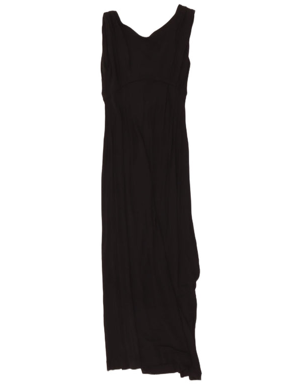 French Connection Vestido largo sin mangas para mujer UK 40 Small Viscosa negra