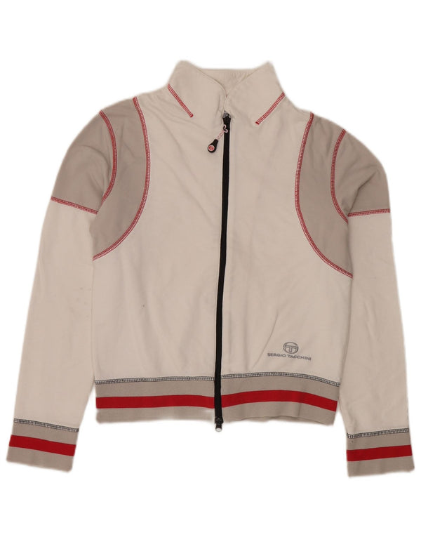 Sergio Tacchini Chaqueta superior de chándal para mujer IT 44 Medium White Colourblock