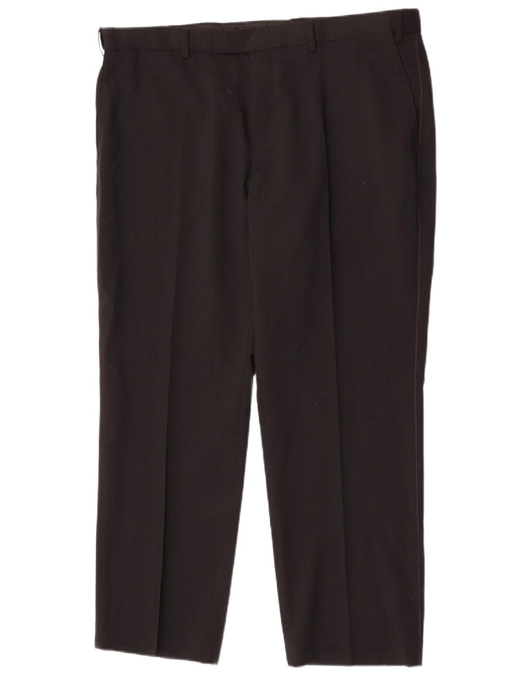 Marks & Spencer Pantalón de traje de corte regular para hombre W40 L29 Lana negra