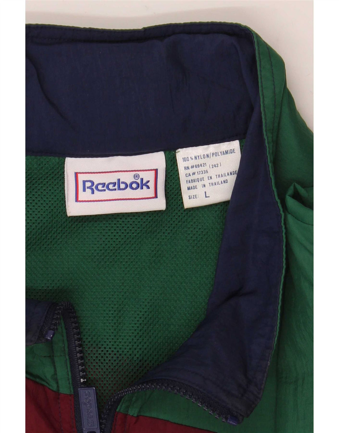 Reebok Chaqueta de chándal para hombre, talla 40, multicolor, color block