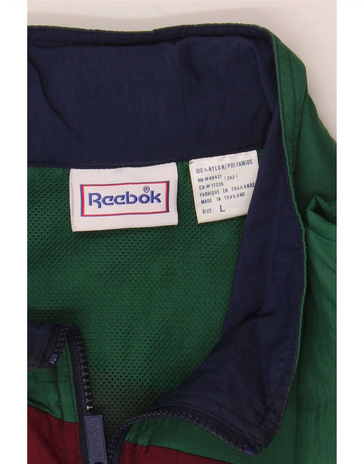 Reebok Chaqueta de chándal para hombre, talla 40, multicolor, color block