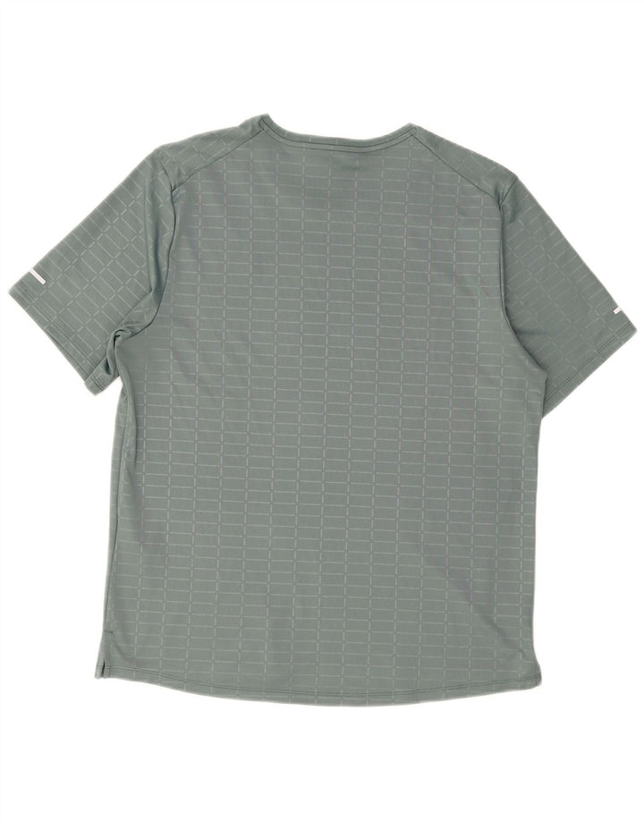 Camiseta Nike Dri Fit para hombre Top poliéster a cuadros gris medio
